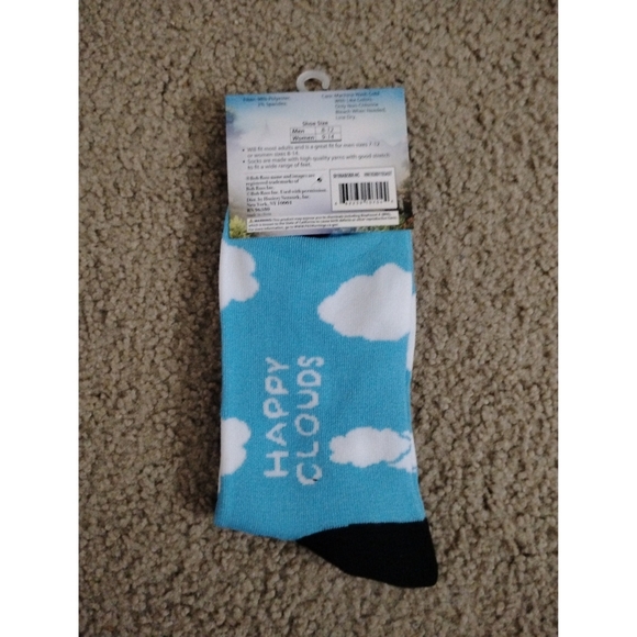 Bob Ross "Happy Clouds" Crew Socks - Picture 3 of 4